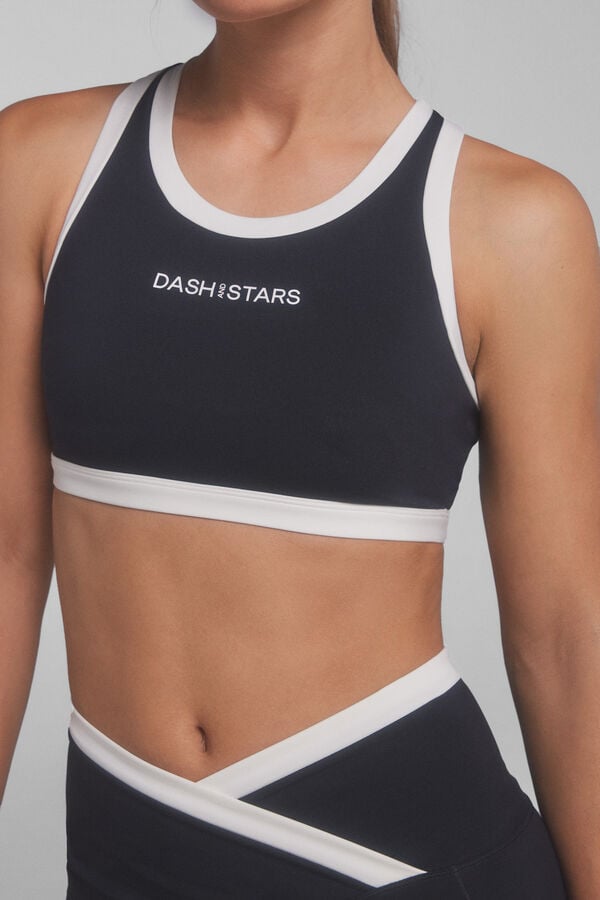 Dash and Stars Sujetador deportivo 4D STRETCH negro negro
