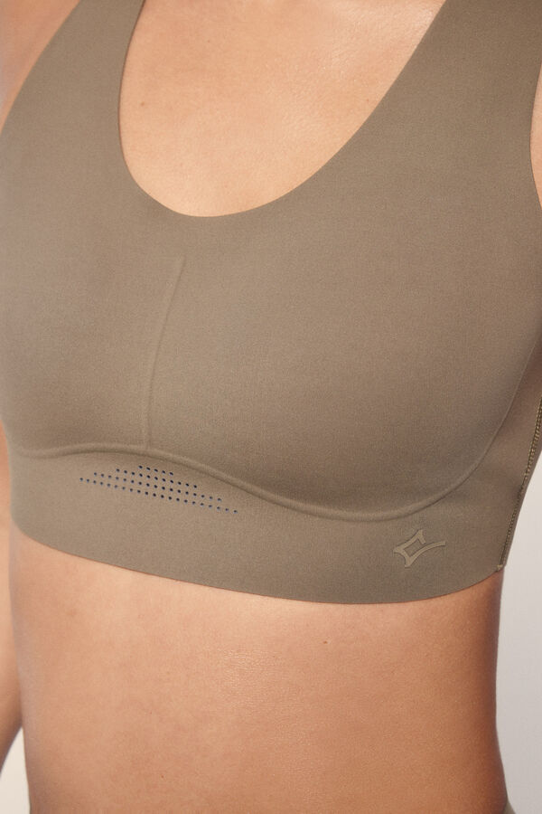 Dash and Stars Soutien desportivo COMPRESSIVO cáqui impressão