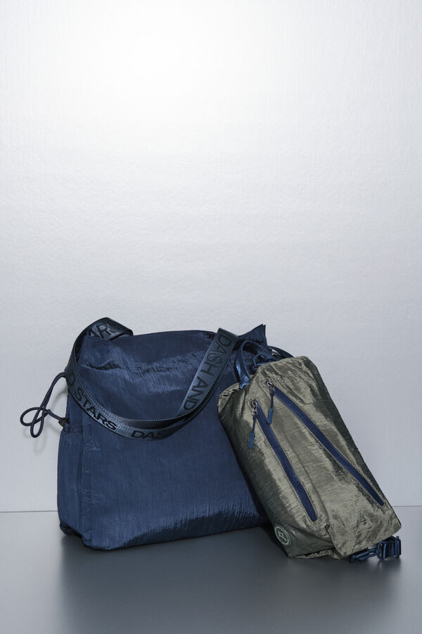 Dash and Stars Bolso bandolera nylon  kaki satinado verde