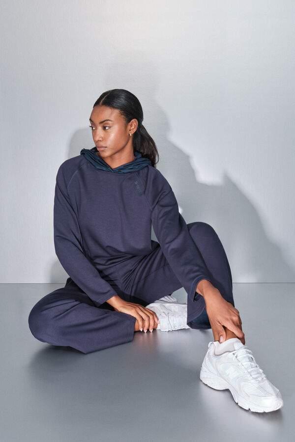 Dash and Stars Sudadera tacto suave azul oscuro azul