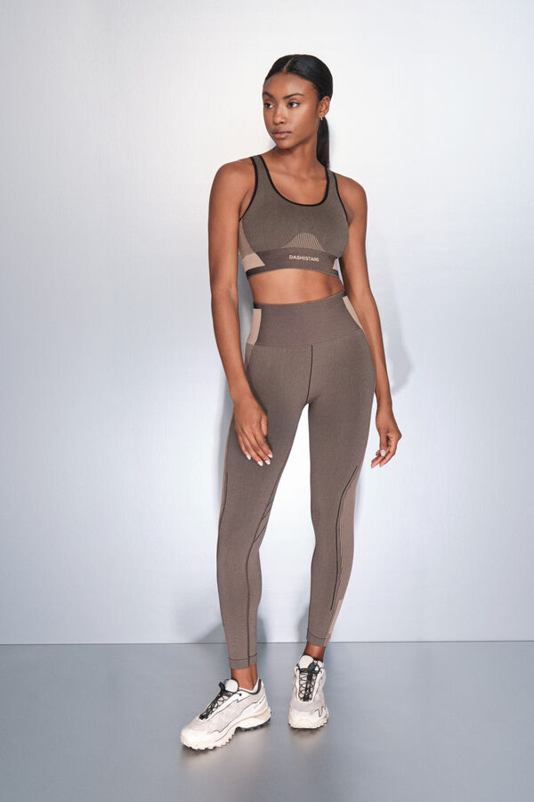 Dash and Stars Sujetador deportivo marr&oacute;n SEAMLESS FIT marr&oacute;n