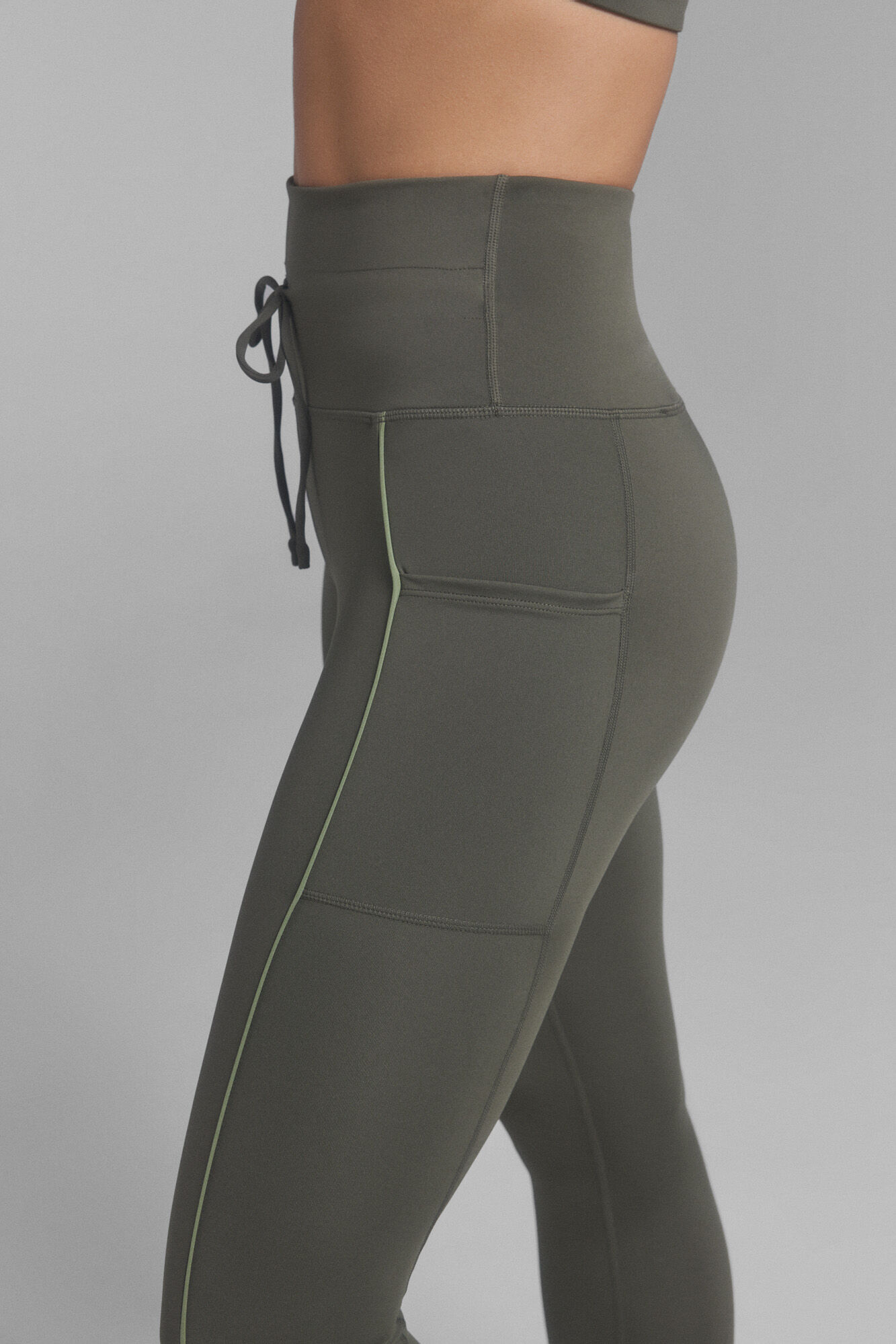 Dash and Stars Leggings 4D STRETCH kaki oscuro.