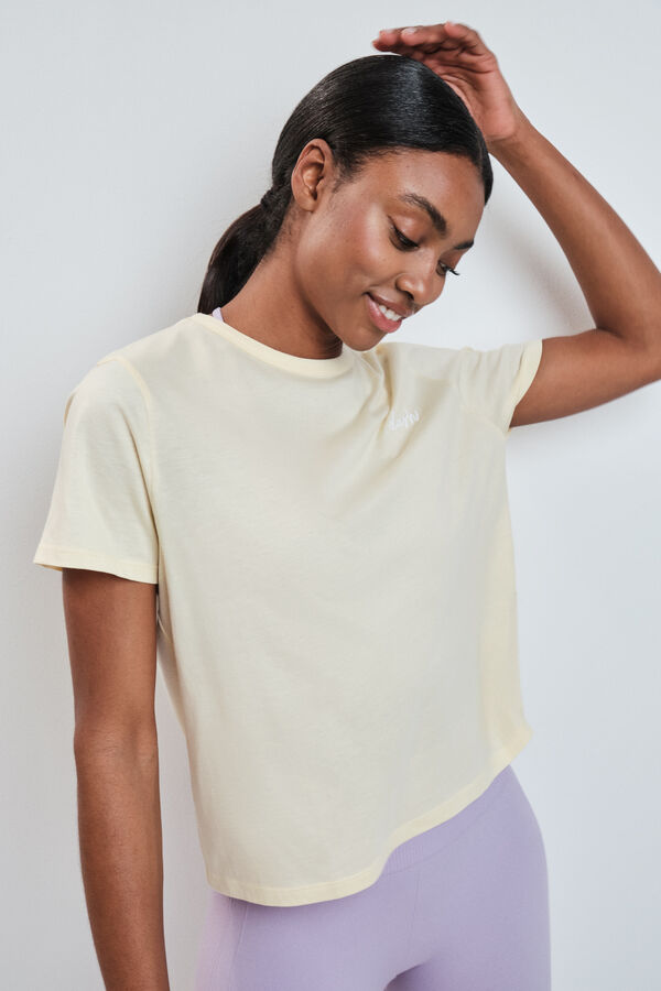 Dash and Stars T-shirt de manga curta extrassuave amarela amarelo