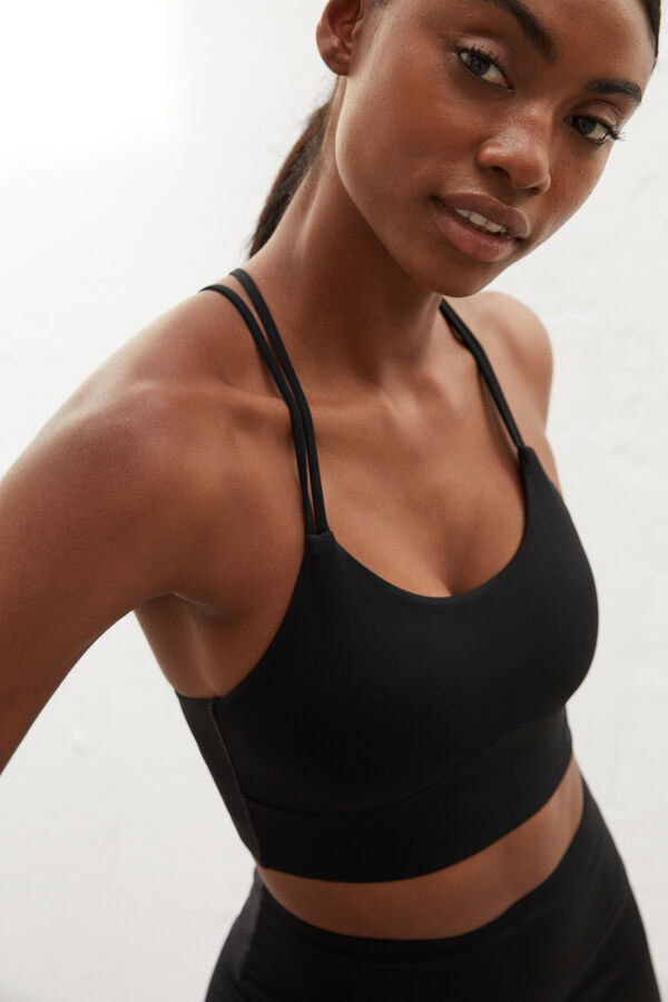 Dash and Stars Top sujetador deportivo negro Collagen Feel negro