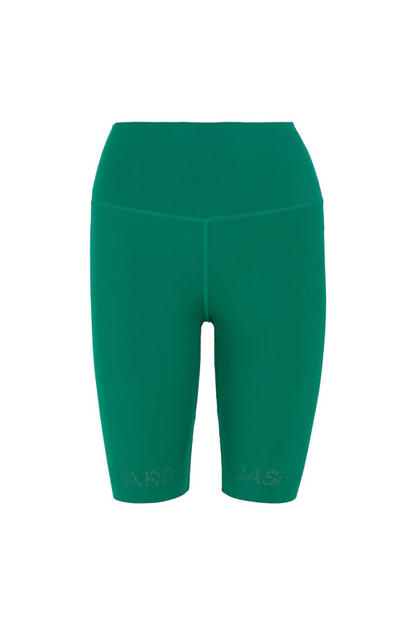 Dash and Stars Leggings de ciclismo COMPRESSIVE com logo verde verde