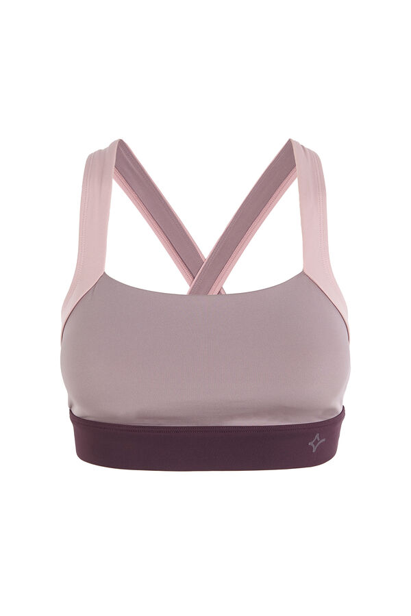 Dash and Stars Sutiã esportivo bloco STRETCH rosa 4D rosa