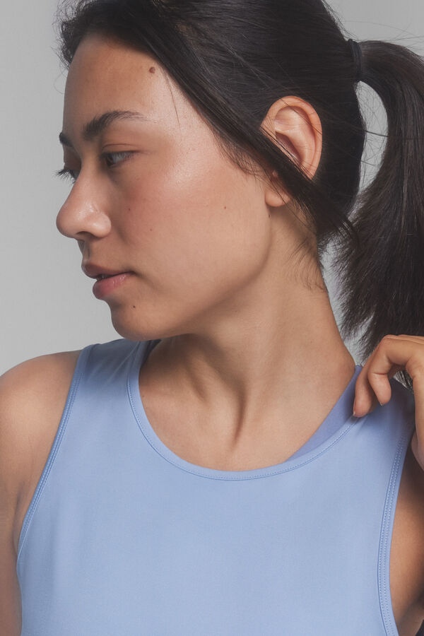 Dash and Stars Camiseta sin mangas tejido t&eacute;cnico azul azul