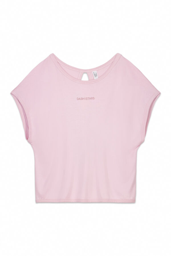 Dash and Stars Camiseta tejido extra suave rosa rosa