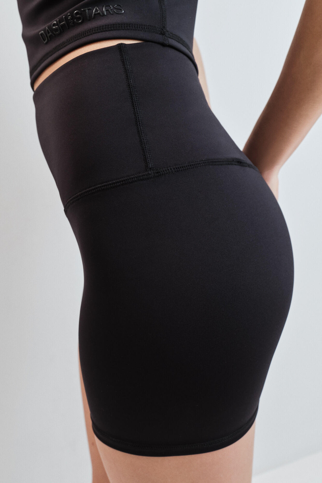Dash and Stars Leggings 4D STRETCH cortos negro