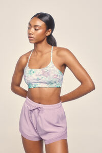 Dash and Stars Top esportivo com estampa floral