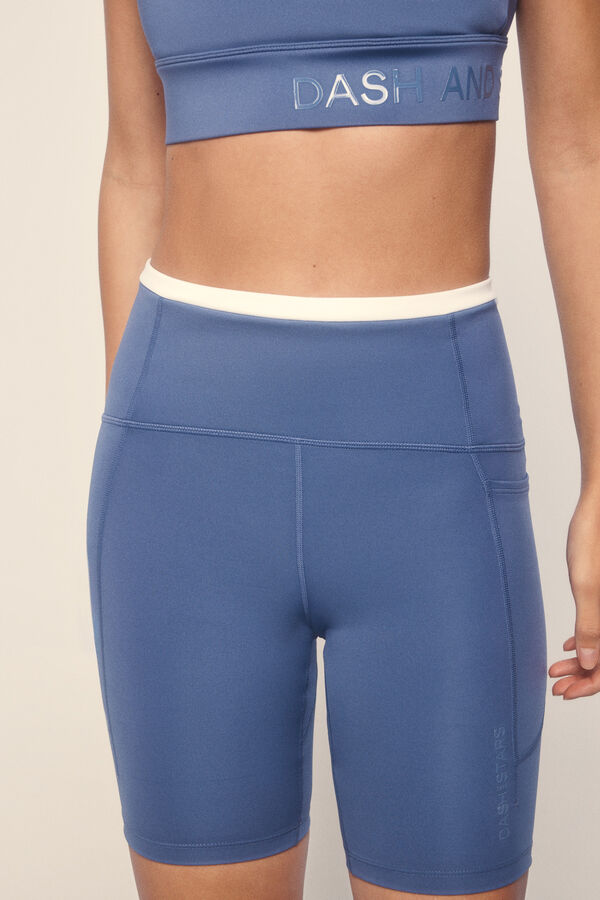 Dash and Stars Leggings de ciclismo 4D STRETCH azul azul