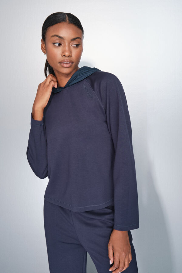 Dash and Stars Sudadera tacto suave azul oscuro azul