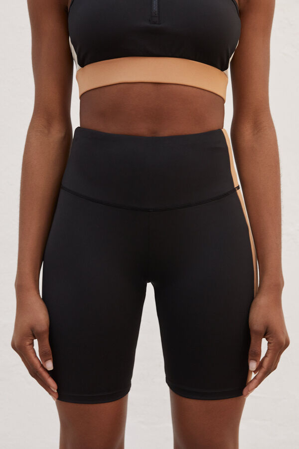 Dash and Stars Leggings de microfibra pretos 4D Stretch  preto