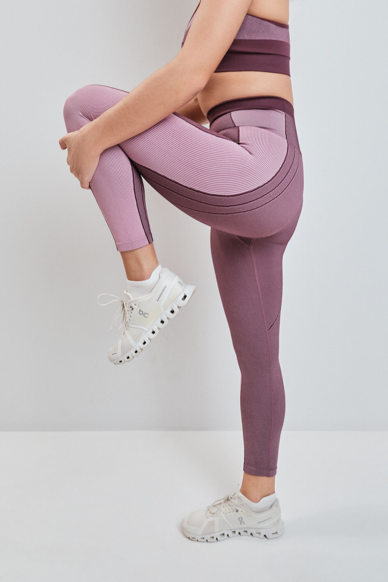 Dash and Stars Leggings SEAMLESS COMFORT crop rosa