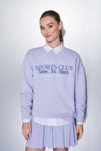 Dash and Stars Sudadera felpa 100% algod&oacute;n lila