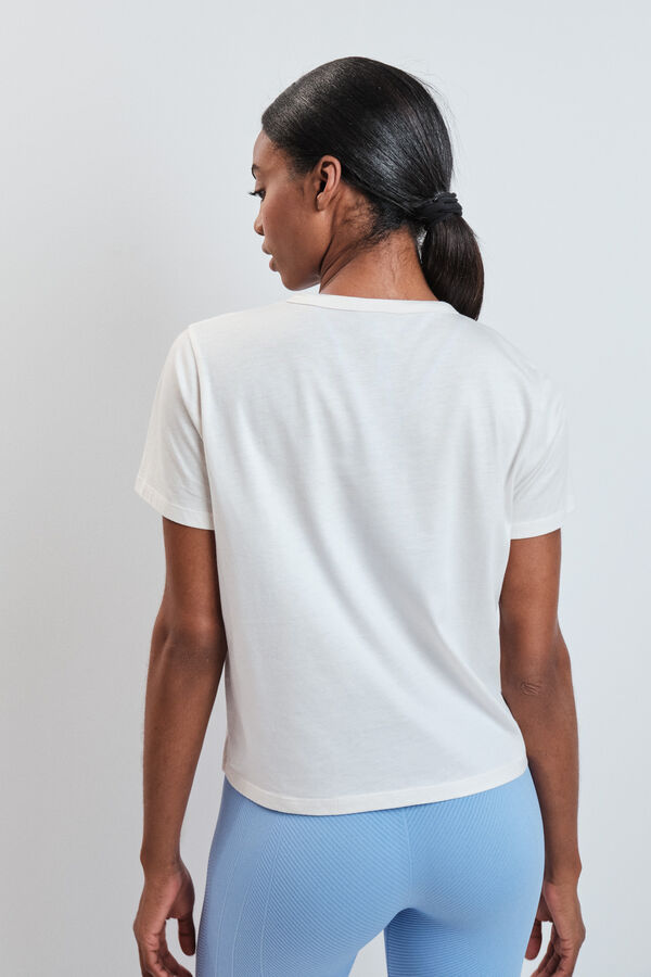 Dash and Stars T-shirt de manga curta extrassuave branca branco