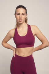 Dash and Stars Soutien desportivo COMPRESSIVO com logo marrom rosa