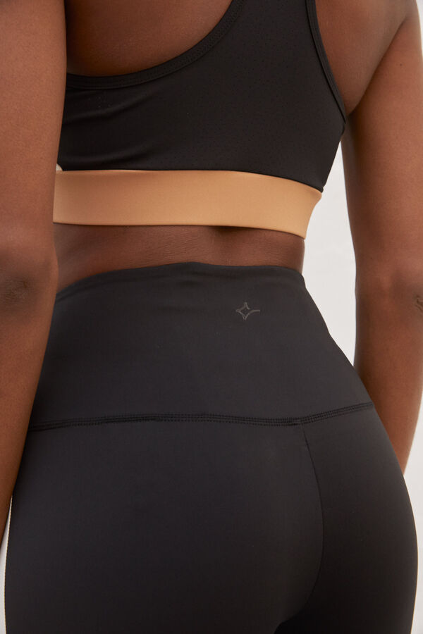 Dash and Stars Leggings de microfibra pretos 4D Stretch  preto