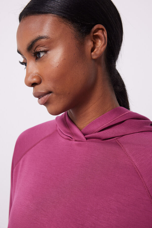 Dash and Stars Sudadera capucha tacto suave fucsia rosa