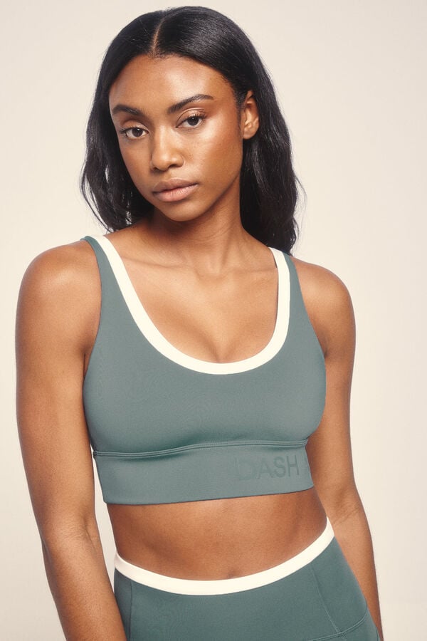 Dash and Stars Sujetador deportivo 4D Stretch verde verde