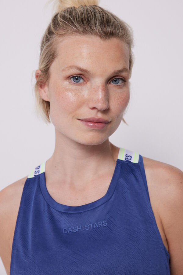 Dash and Stars Camiseta t&eacute;cnica tirantes azul azul