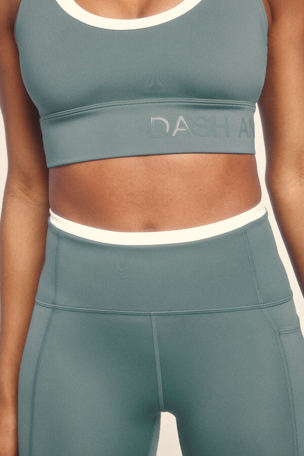 Dash and Stars Leggings de tornozelo verdes 4D STRETCH verde