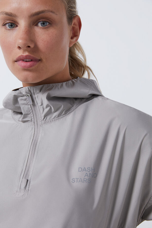 Dash and Stars Chaqueta canguro wind resistant gris