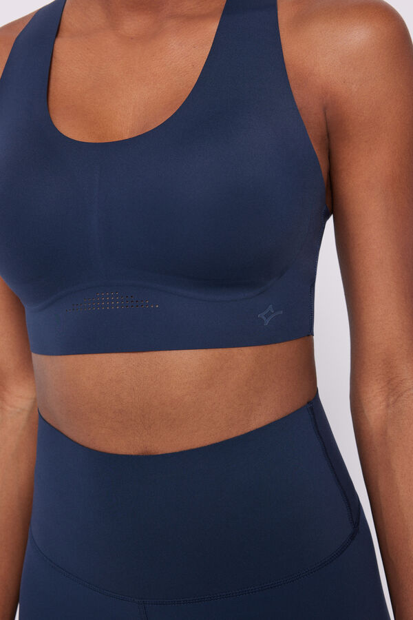 Dash and Stars Sujetador deportivo azul Compressive azul