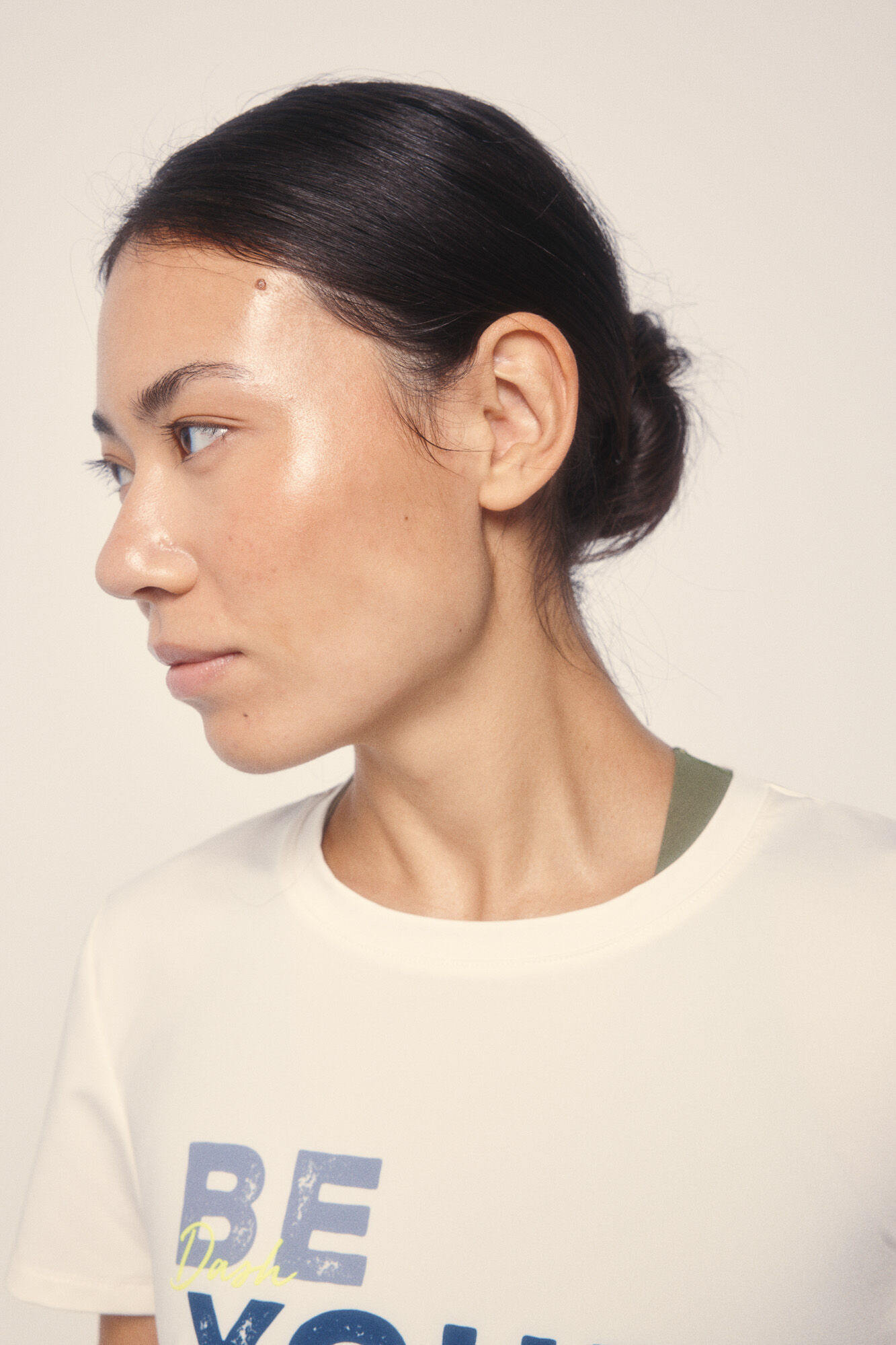 Dash and Stars T-shirt manga curta em malha nas manga