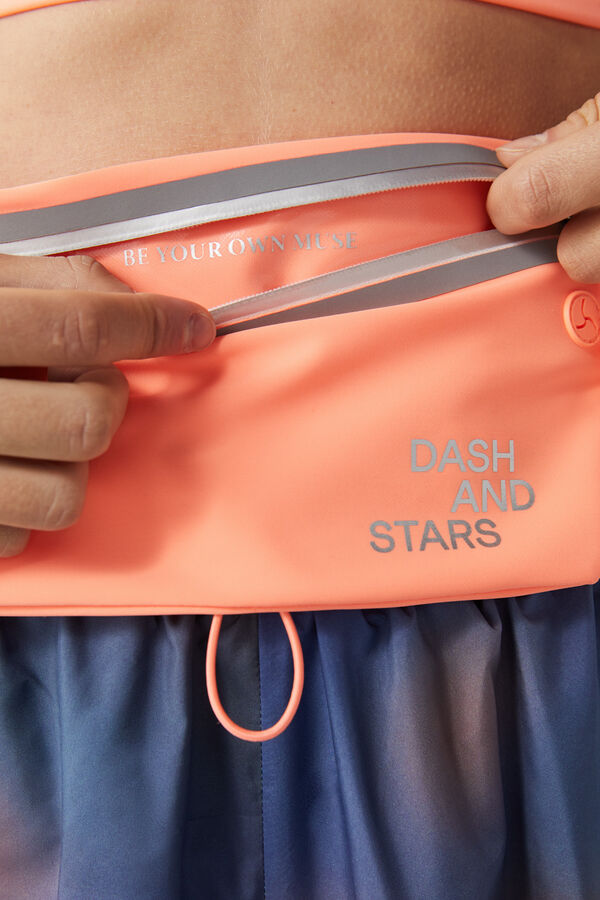 Dash and Stars Bolsa de cintura laranja extra plana vermelho