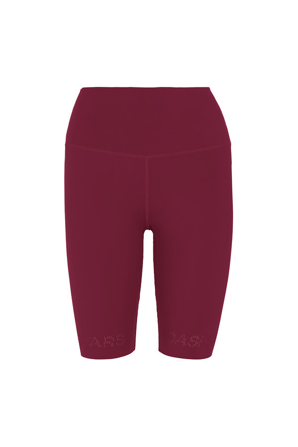 Dash and Stars Leggings ciclista COMPRESSIVE granate logo rosa