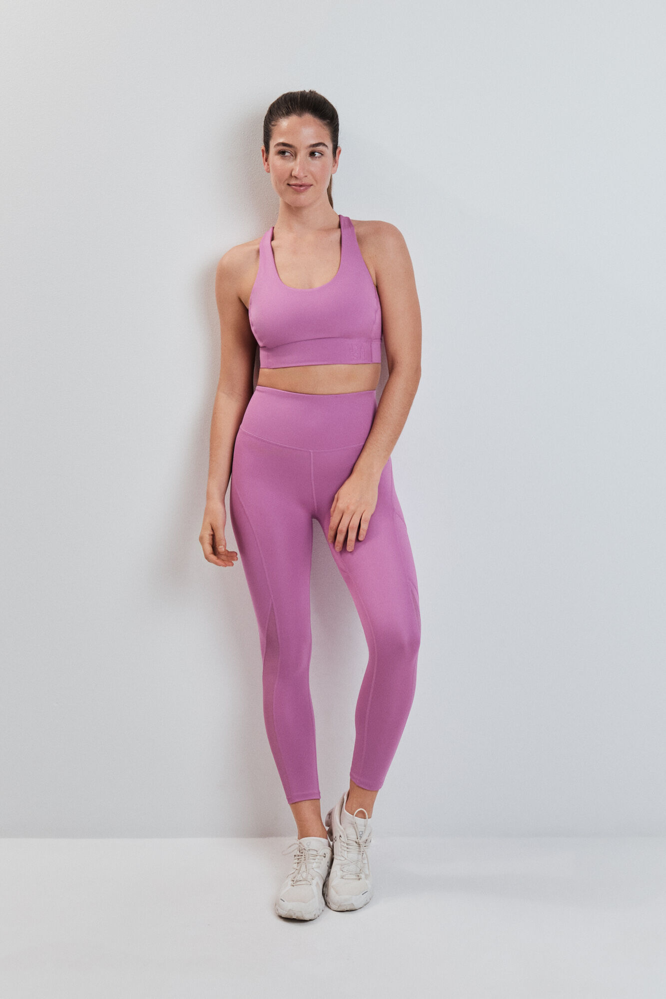 Dash and Stars Leggings 4D STRETCH curtas rosas