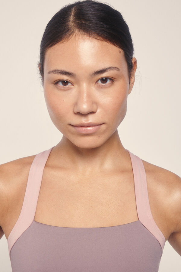 Dash and Stars Sutiã esportivo bloco STRETCH rosa 4D rosa