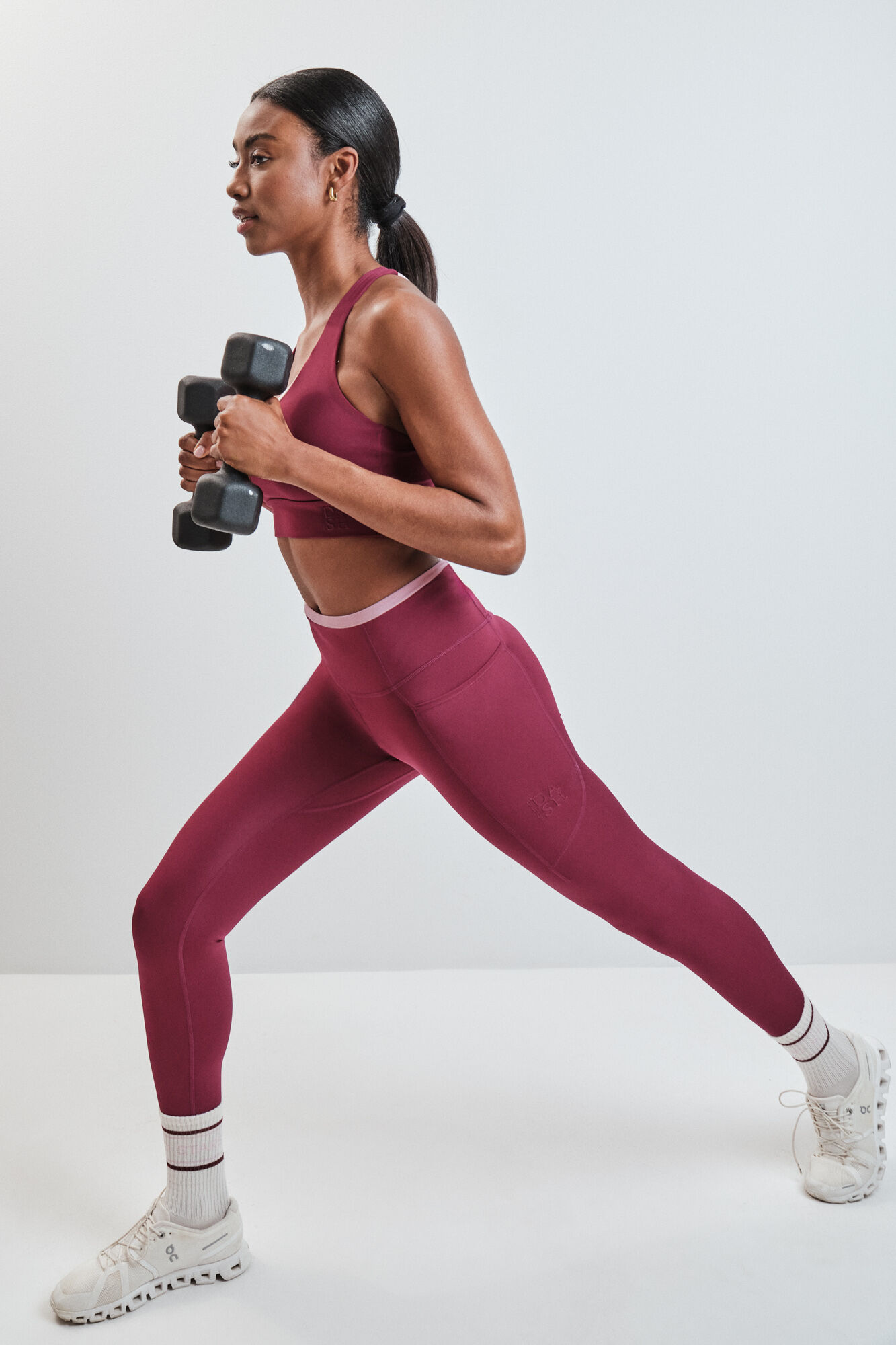 Dash and Stars Legging 4D STRETCH bordeaux