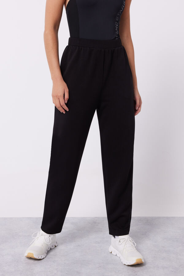 Dash and Stars Pantal&oacute;n jogger tacto suave negro negro