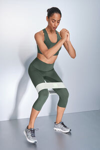 Dash and Stars Leggings COMPRESSIVE capri verde