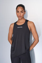 Dash and Stars Camiseta halter asim&eacute;trica negro negro