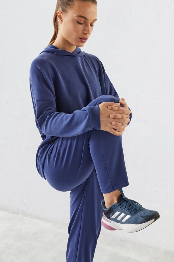 Calças jogger azul-escuro  Ofertas em roupa desportiva de mulher
