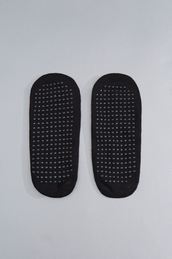 Dash and Stars  Meias de bal&eacute; de algod&atilde;o preto preto