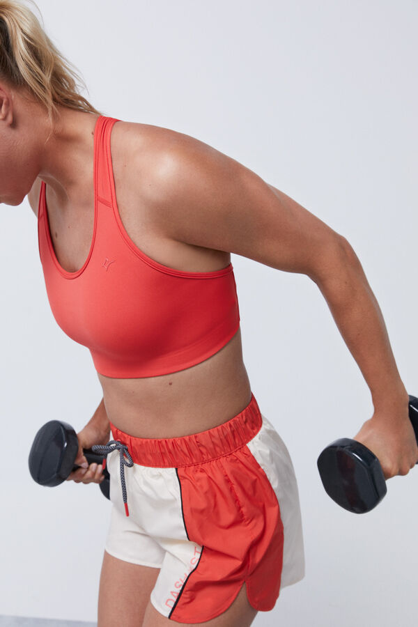 Dash and Stars Sujetador deportivo rojo 4D Stretch rojo