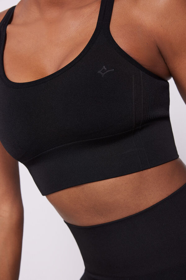 Dash and Stars Soutien desportivo preto Seamless Comfort preto