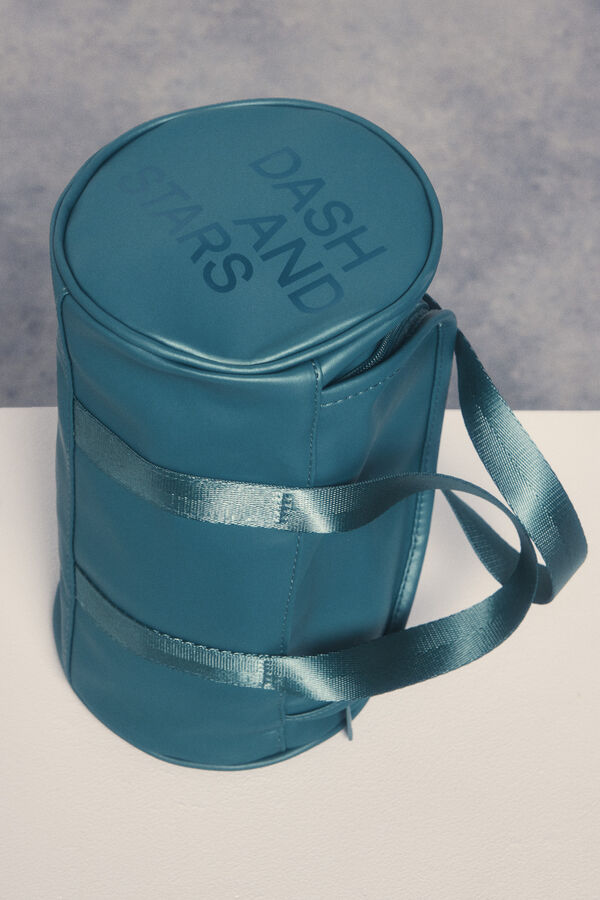 Dash and Stars Bolsa grande de toalete verde para boliche verde