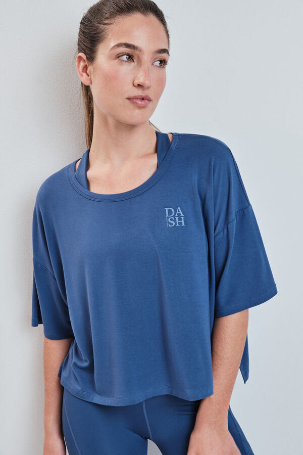 Dash and Stars T-shirt manga curta extrassuave azul azul