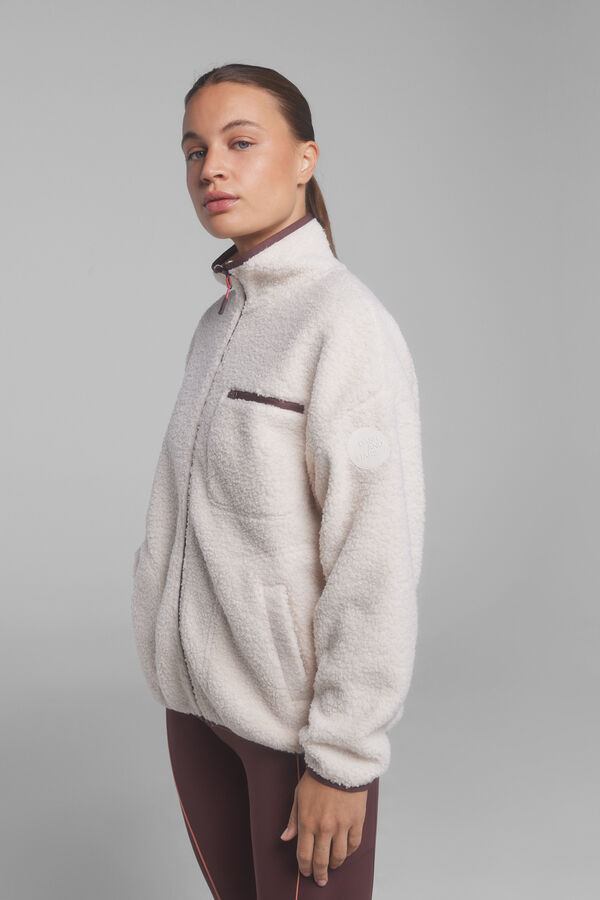 Dash and Stars Casaco de l&atilde; bege cru