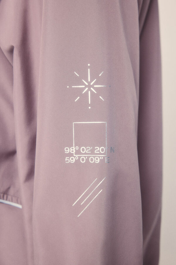 Dash and Stars Chaqueta reversible tejido técnico ligero  rosa