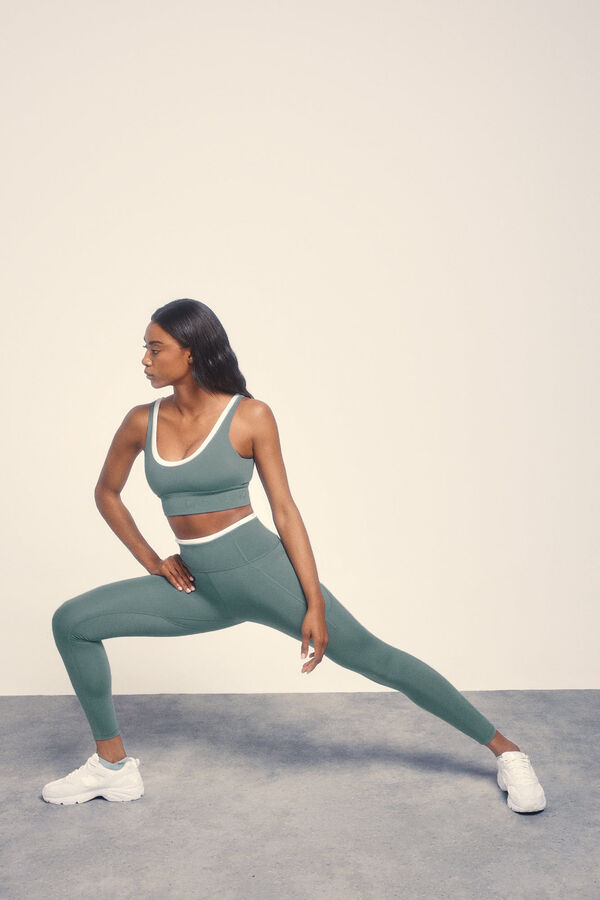 Dash and Stars Leggings de tornozelo verdes 4D STRETCH verde