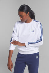 Dash and Stars Sudadera felpa 100% algod&oacute;n blanco beige