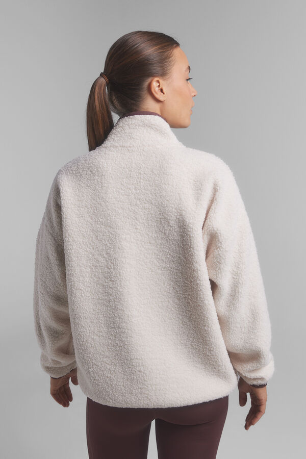 Dash and Stars Casaco de l&atilde; bege cru