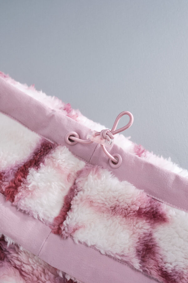 Dash and Stars Bandana de polar rosa chiclete rosa