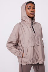 Dash and Stars Chaqueta canguro brillos wind resistant nude